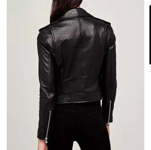 NWT. L'Agence Lambskin Biker Jacket - Picture 2 of 7